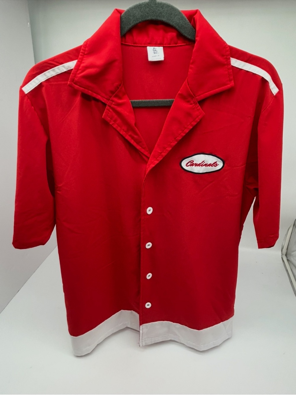 Cardinals Red Short-Sleeve Garage Mechanic Shirt Medium